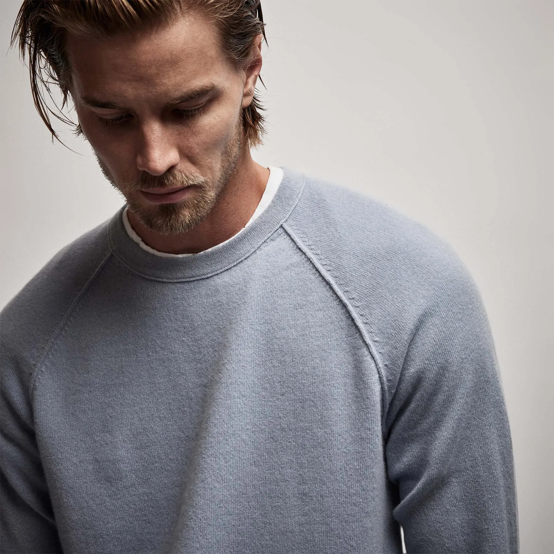 Recycled Cashmere Raglan - Breeze