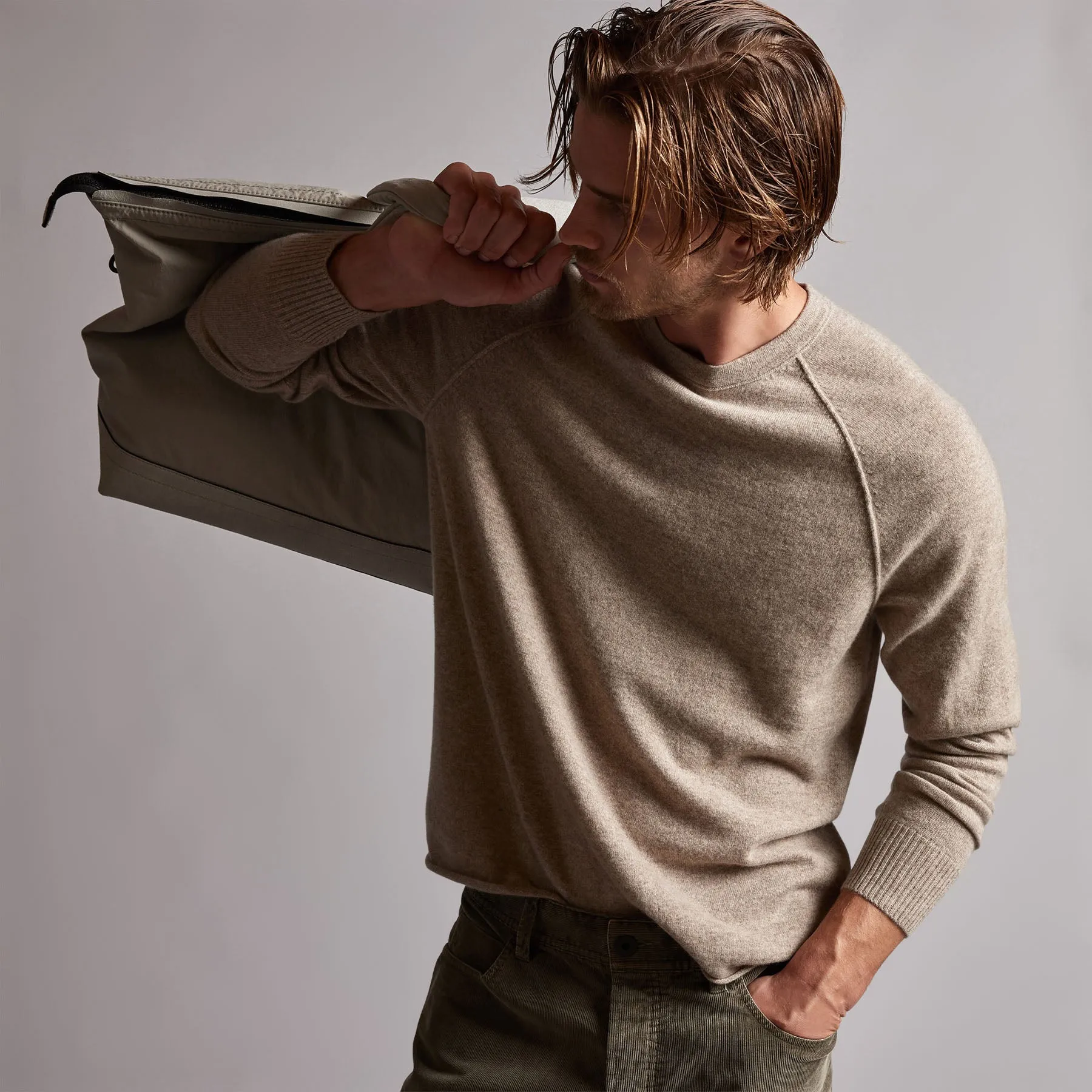 Recycled Cashmere Raglan - Coyote
