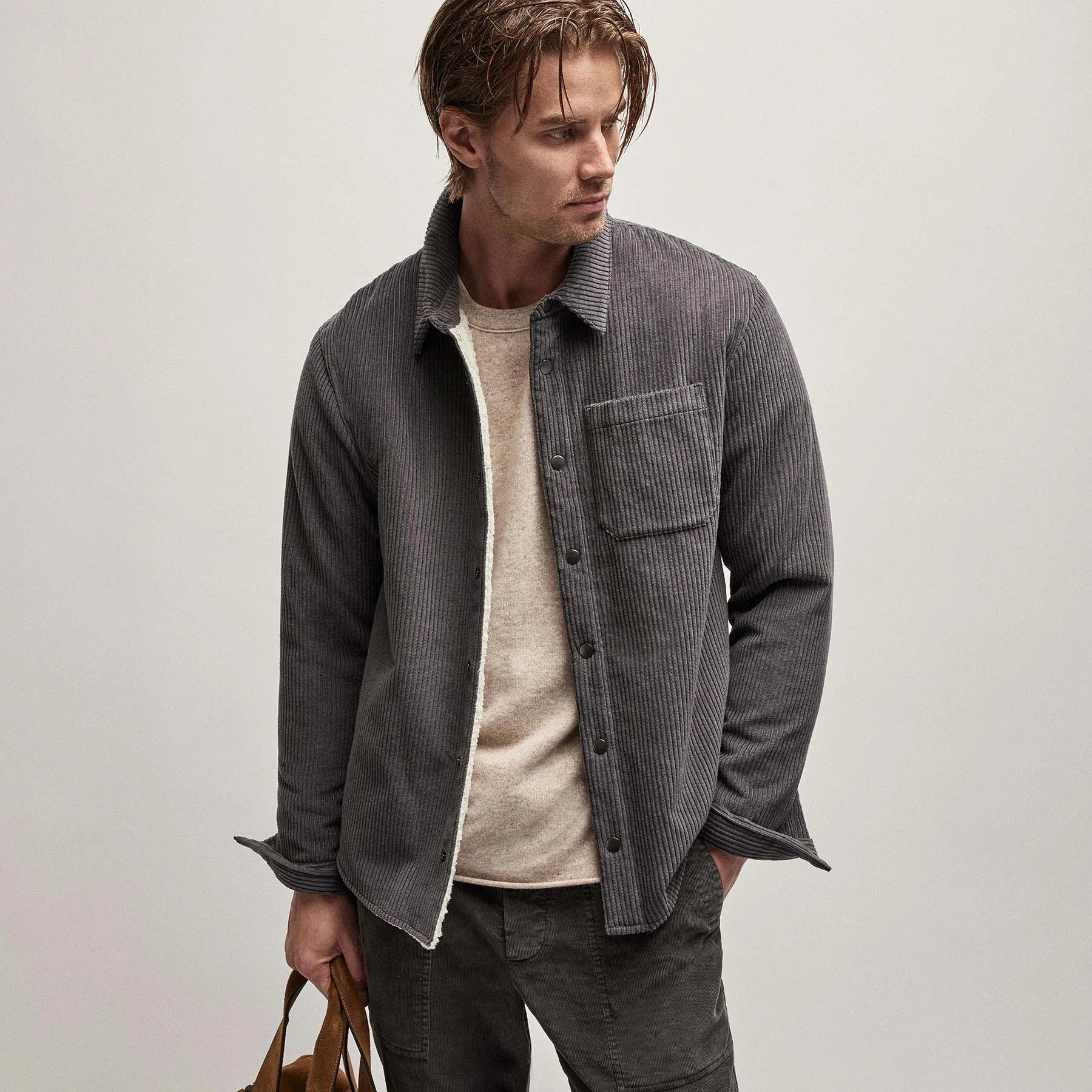 Recycled Cashmere Raglan - Stone