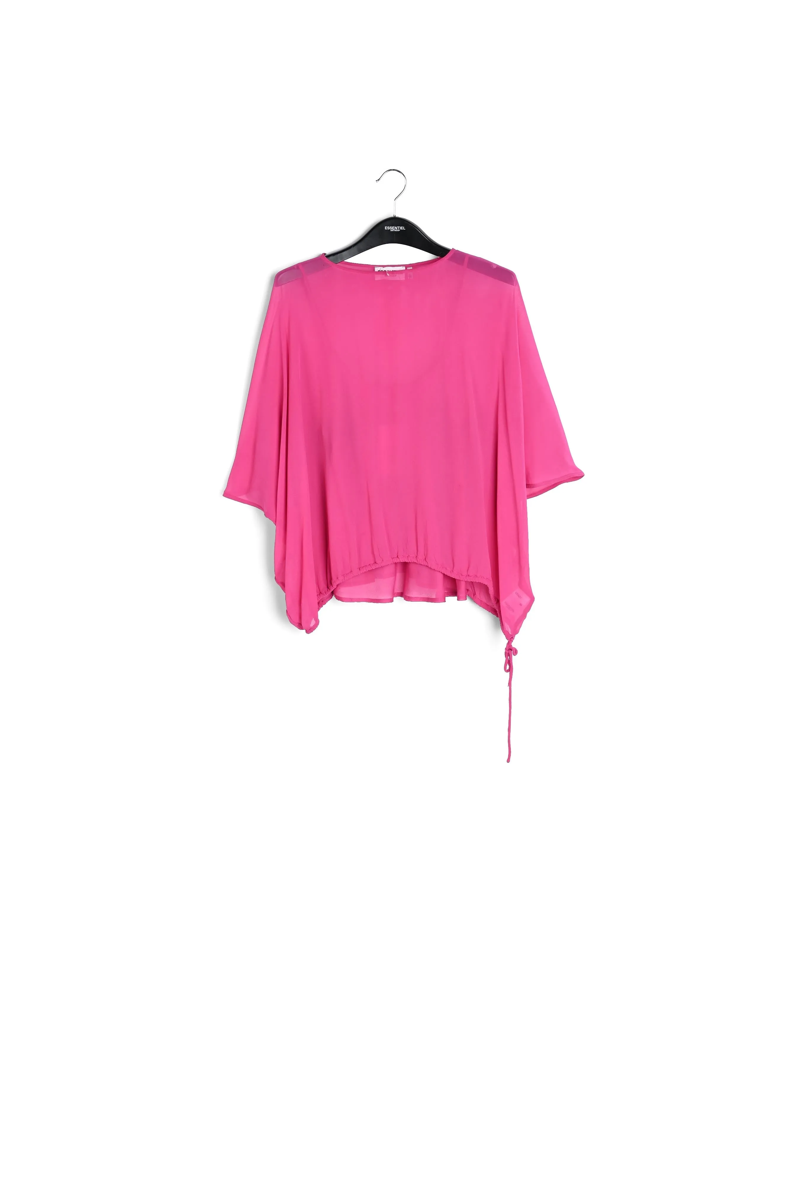 Red voluminous sheer top