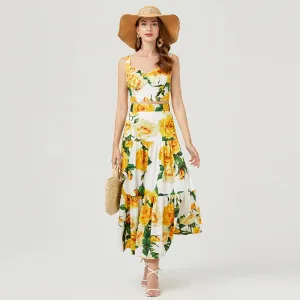 Runway Brand Designer Floral Print Two Piece