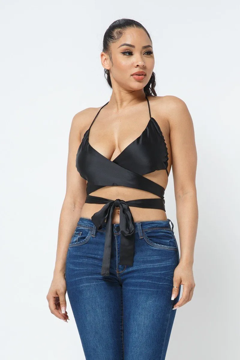 Satin Black Top