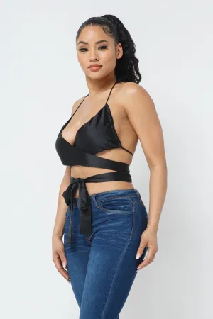 Satin Black Top