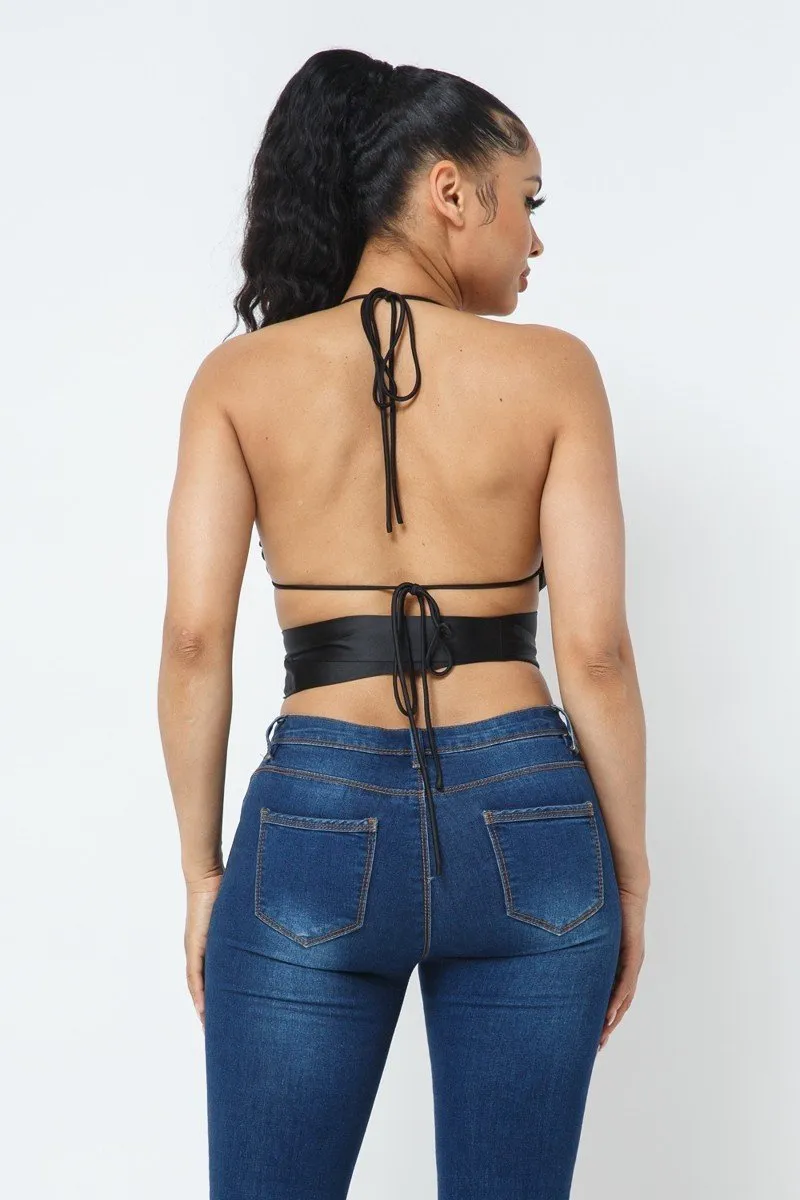 Satin Black Top