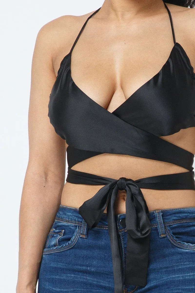 Satin Black Top