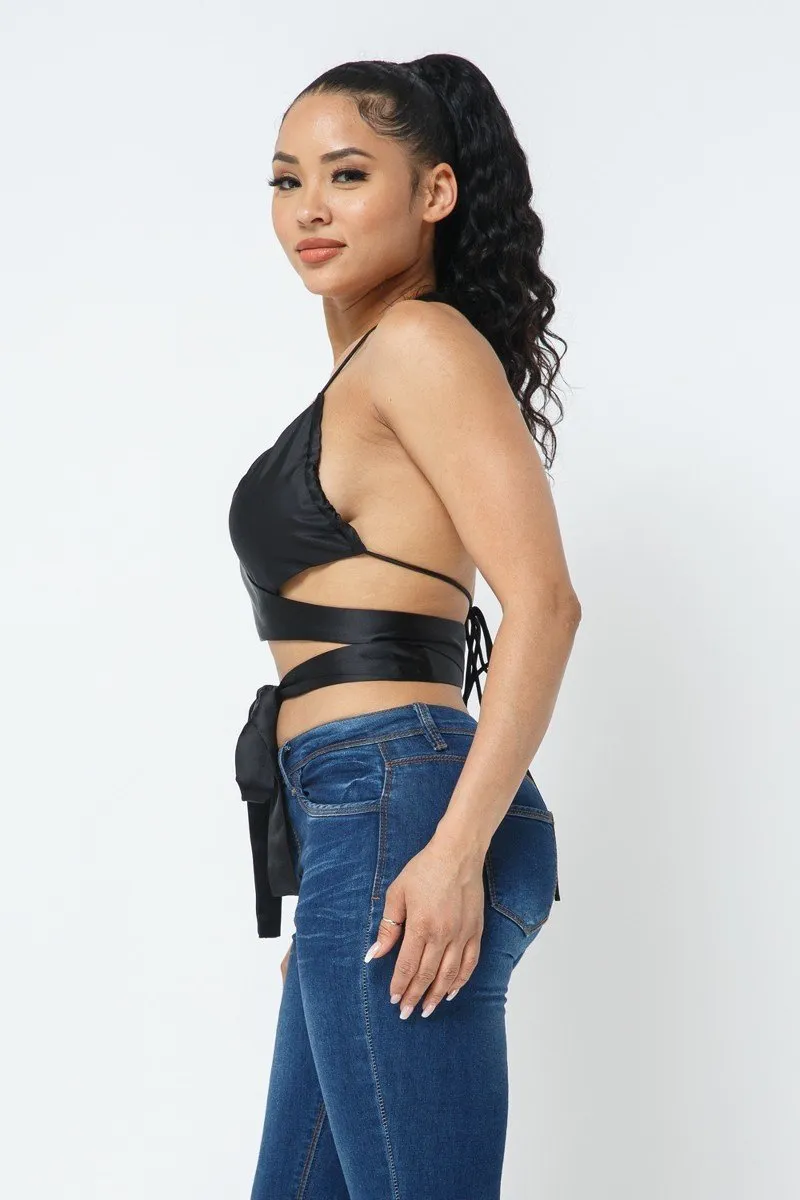Satin Black Top
