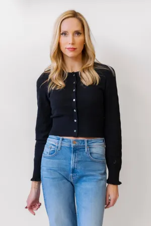 SCOTCH & SODA Pointelle Stitch Crew Neck Cardigan