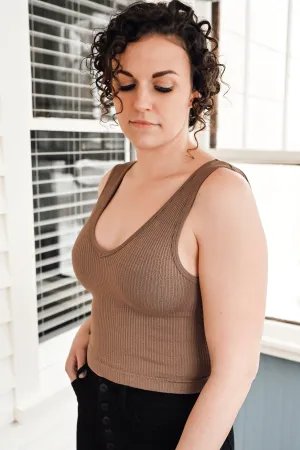 Seamless Ribbed Brami - Walnut *FINAL SALE*