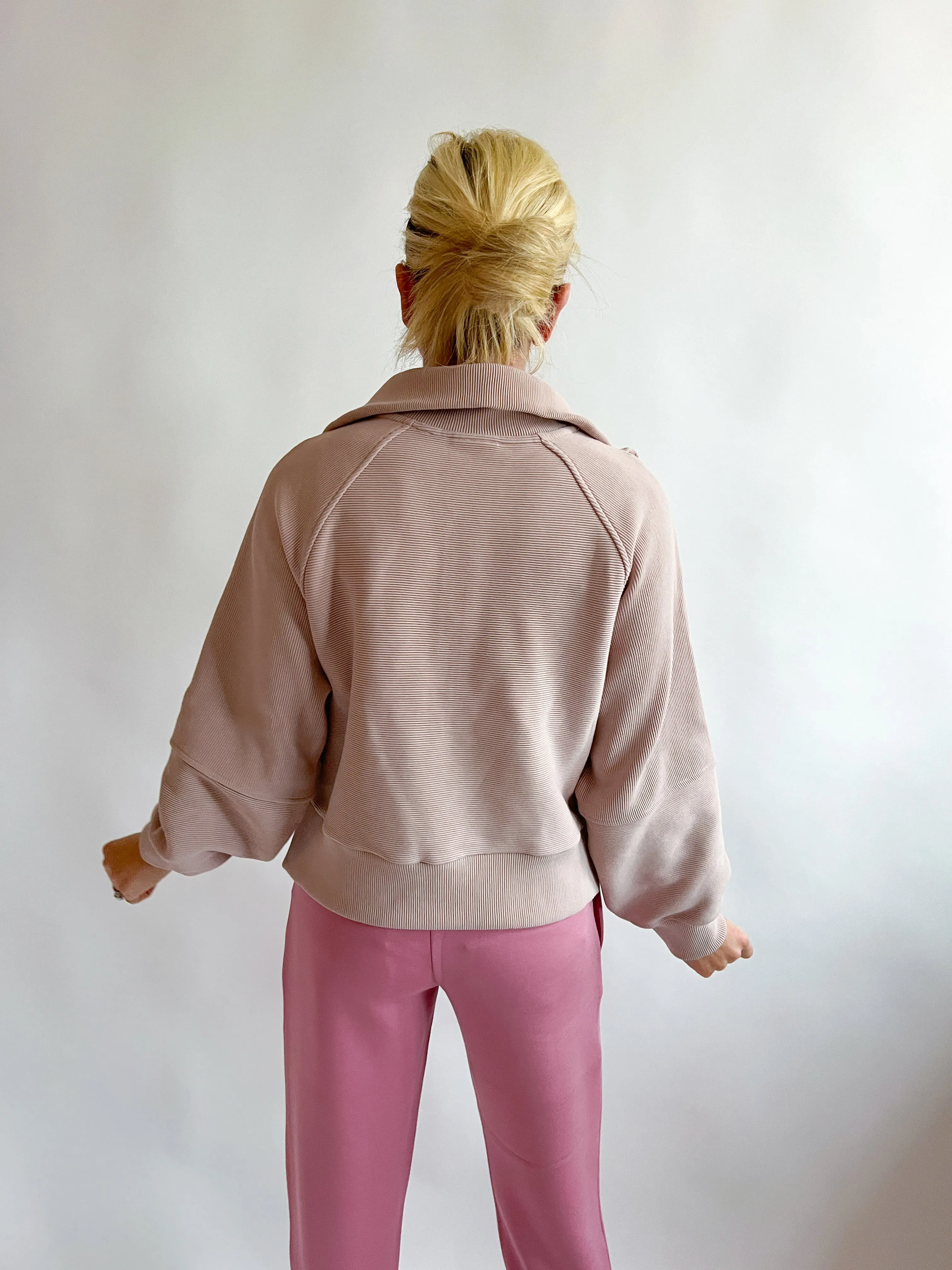 Shadow Grey Milano Half Zip Sweater