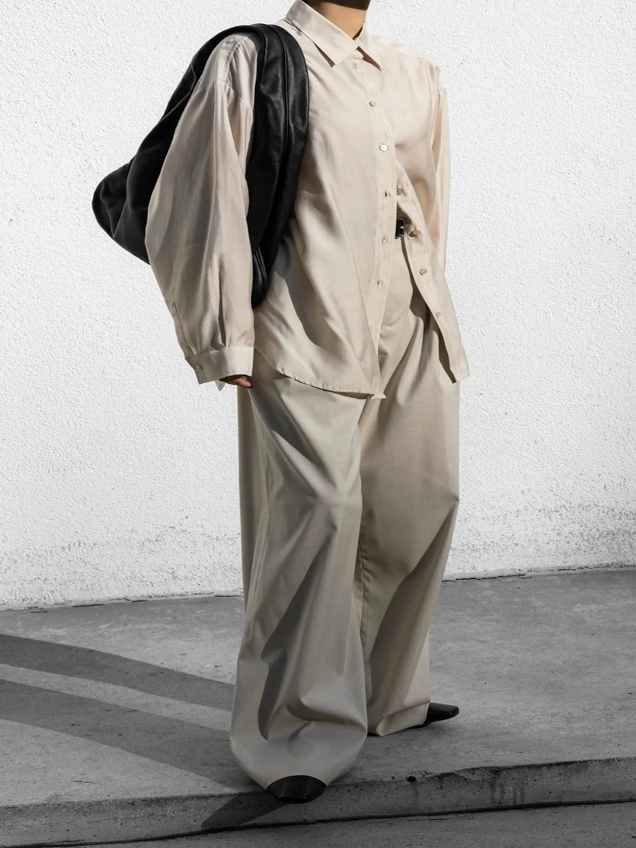 SHEER SILKY BUTTON DOWN SHIRT