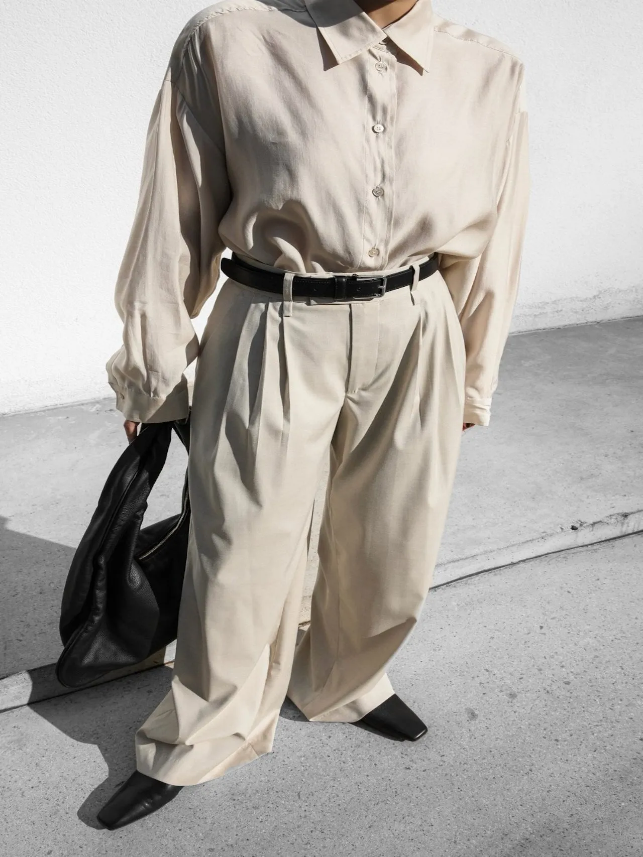 SHEER SILKY BUTTON DOWN SHIRT