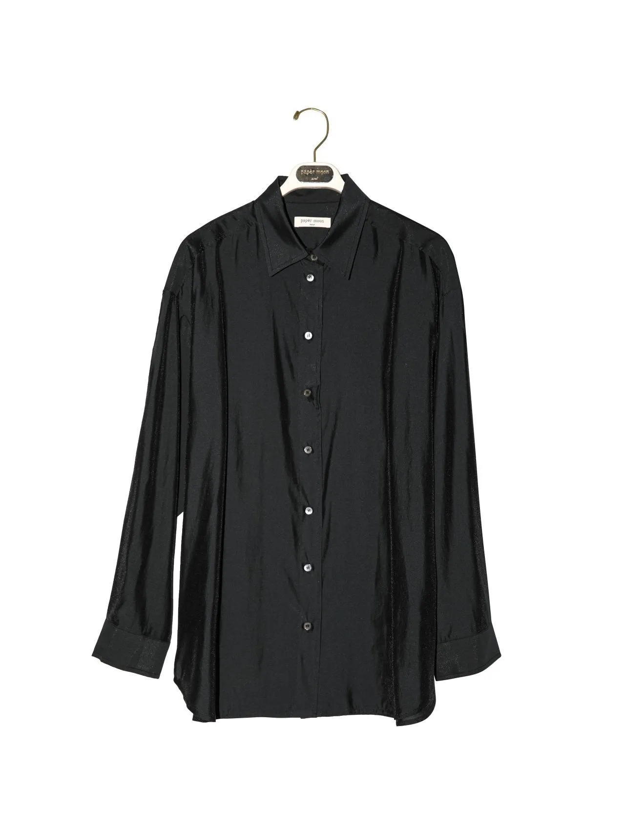 SHEER SILKY BUTTON DOWN SHIRT