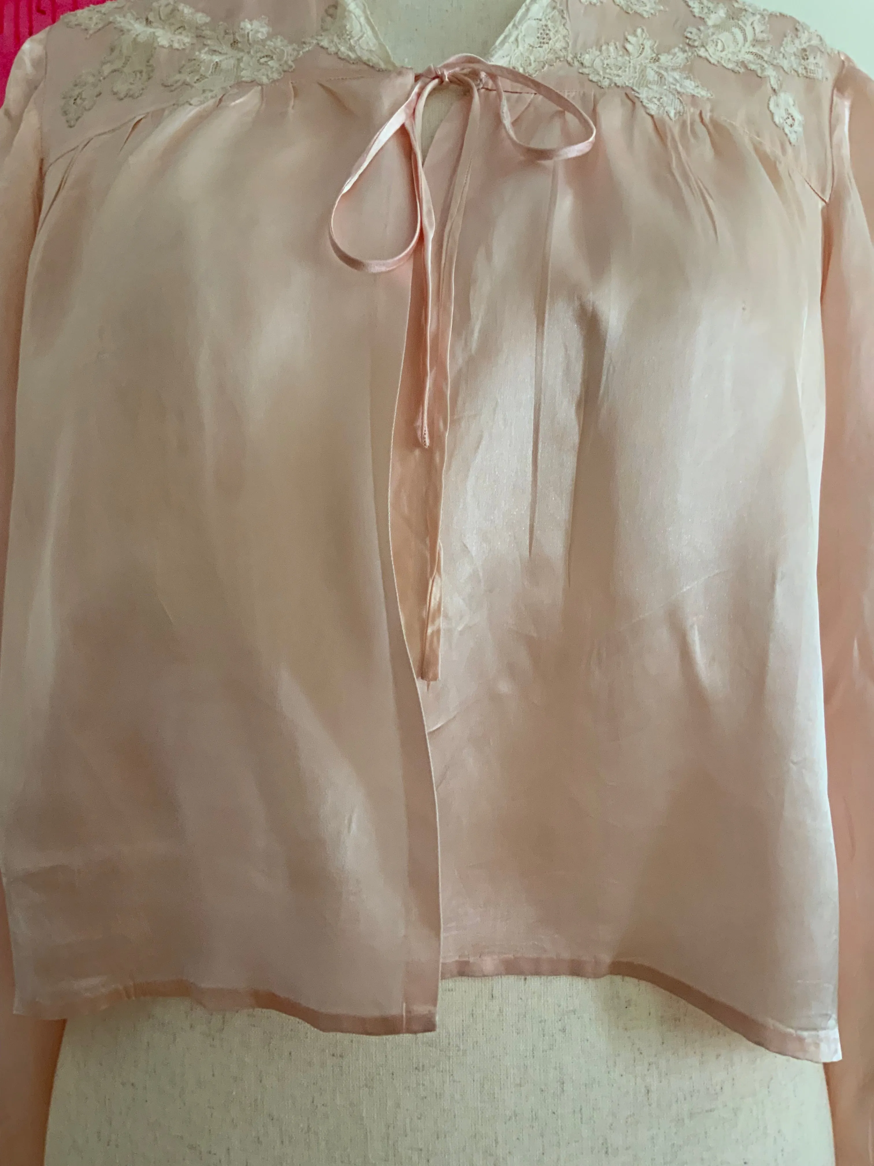 Silk Bed Jacket - 60s - 60A