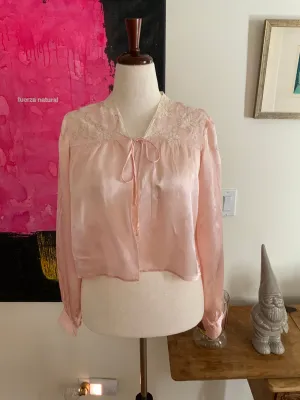 Silk Bed Jacket - 60s - 60A