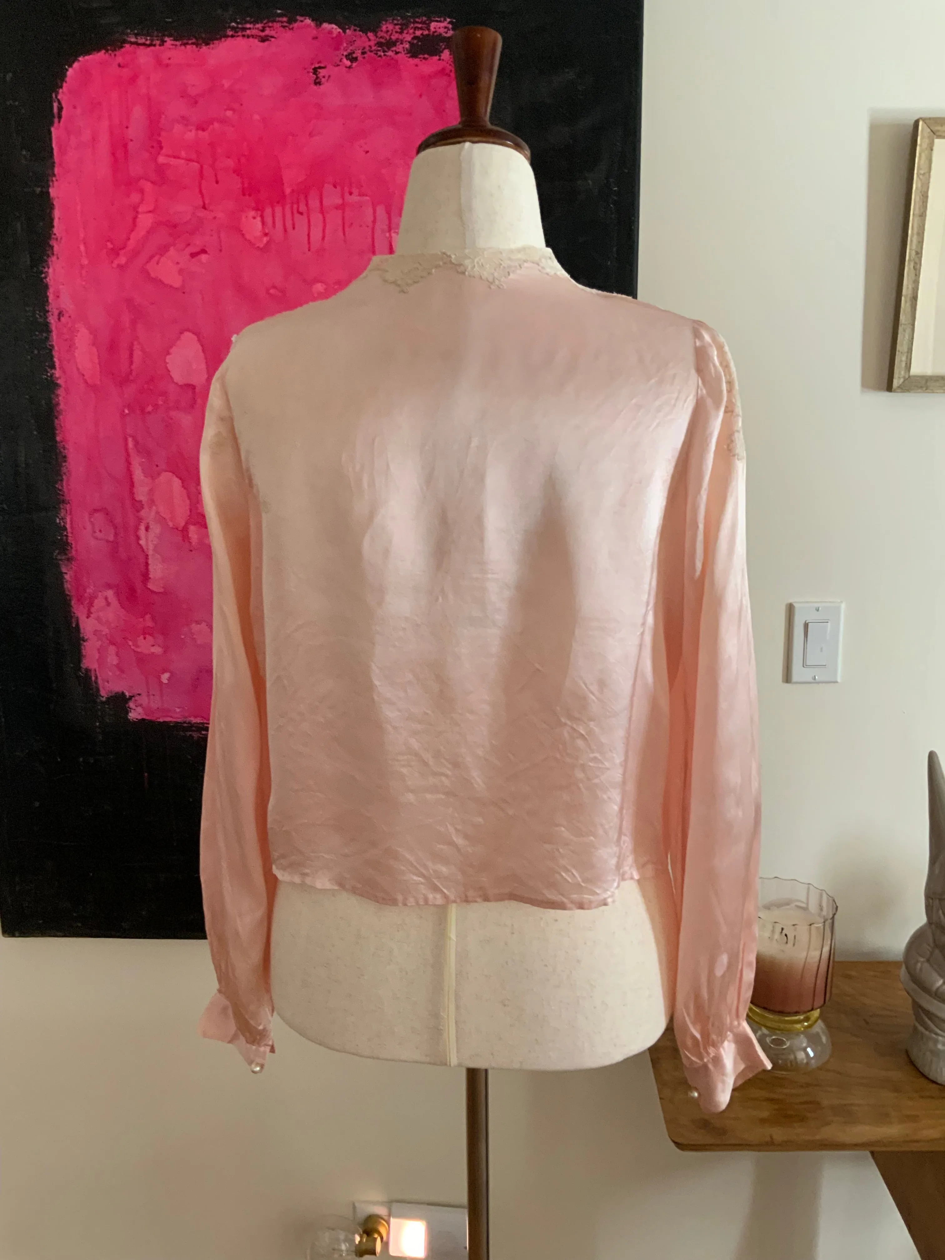 Silk Bed Jacket - 60s - 60A