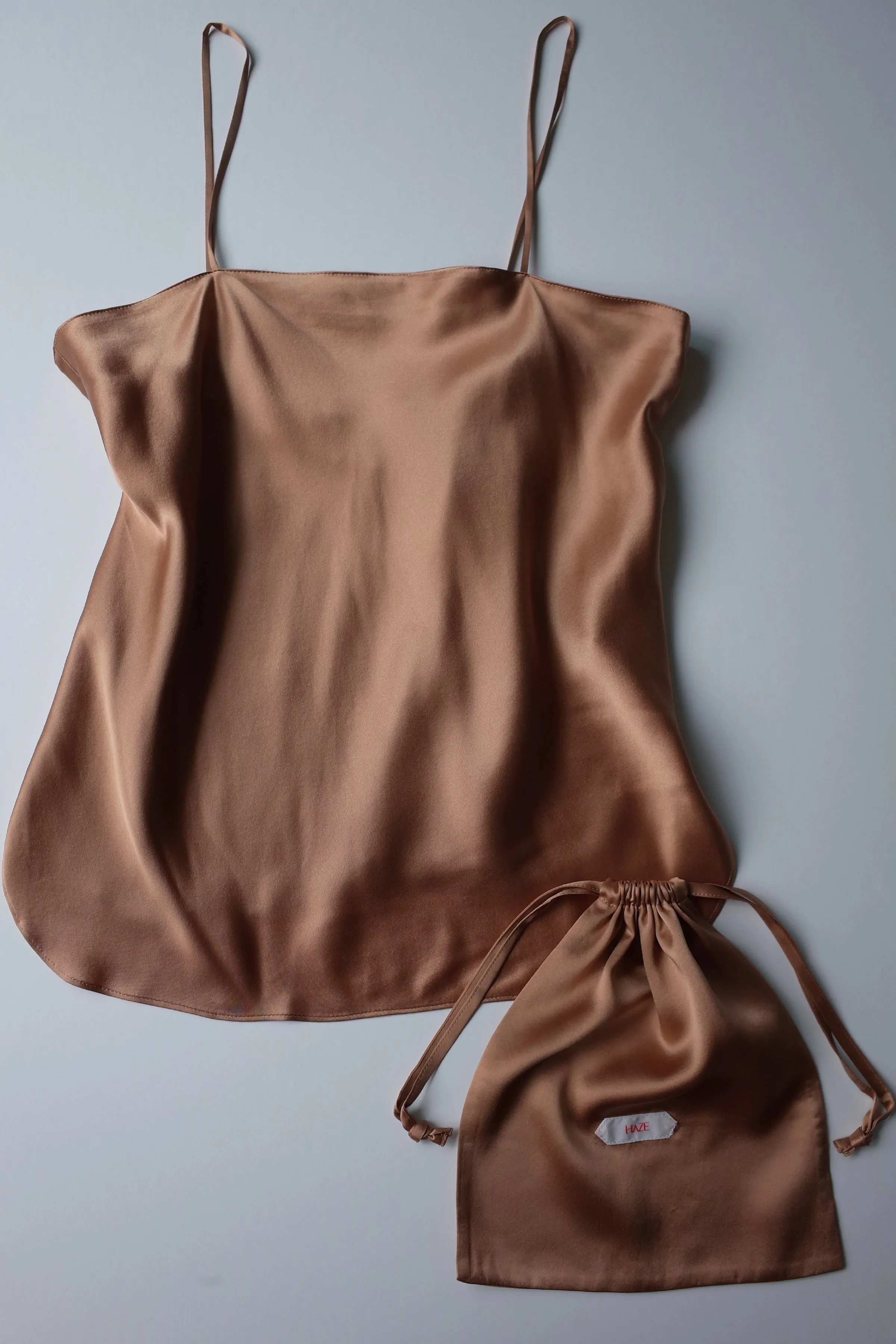 SILK CAMISOLE　BRONZE