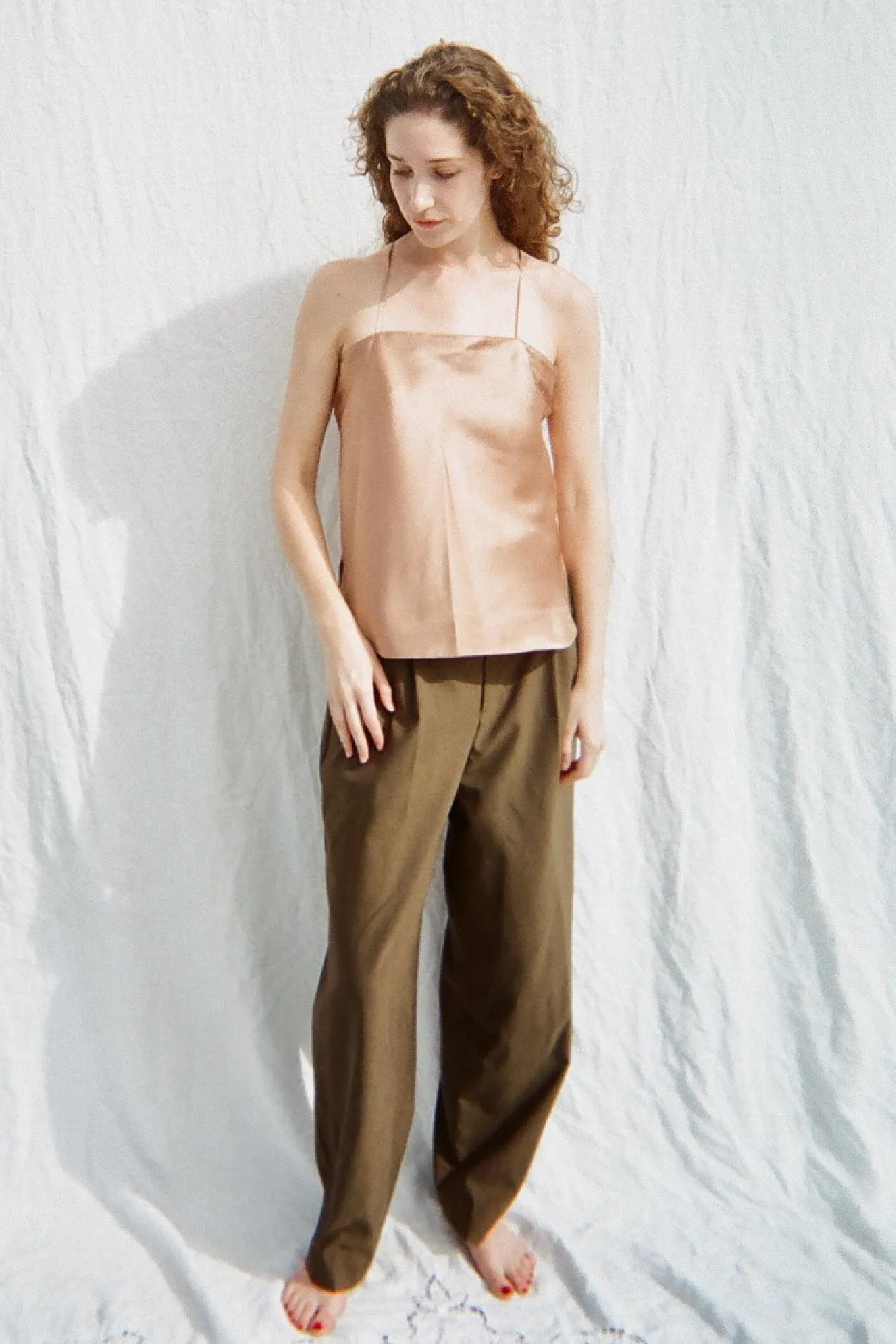 SILK CAMISOLE　BRONZE