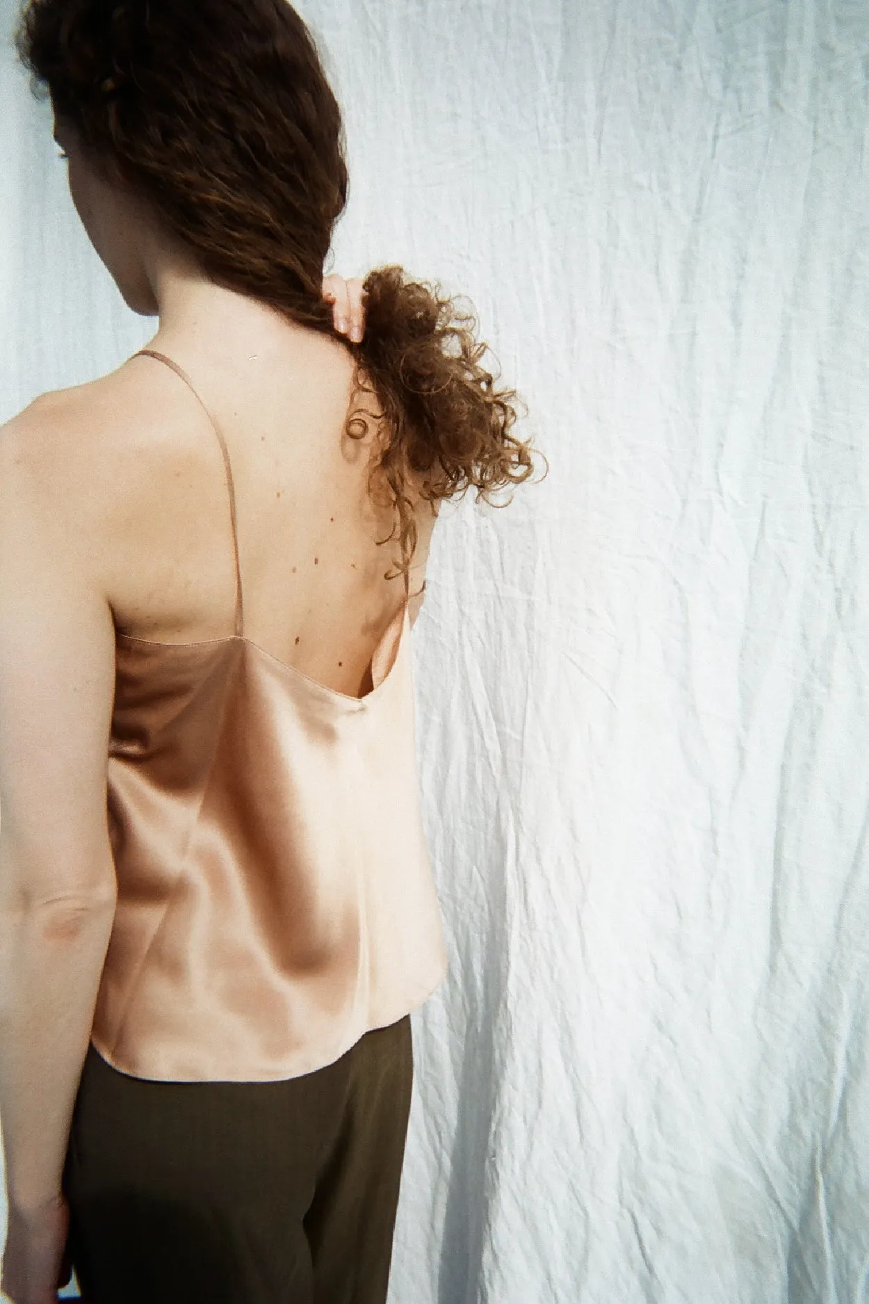 SILK CAMISOLE　BRONZE