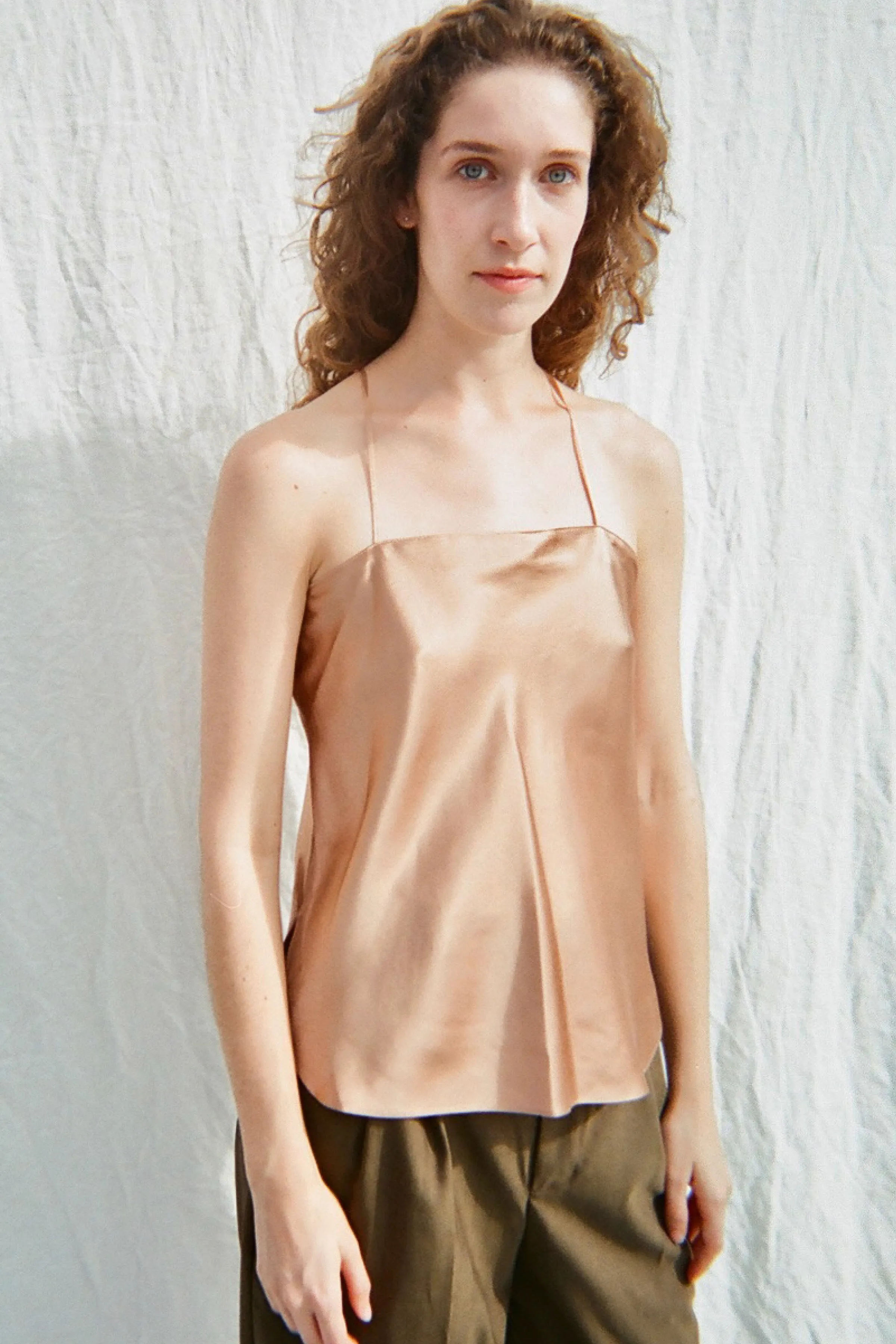 SILK CAMISOLE　BRONZE