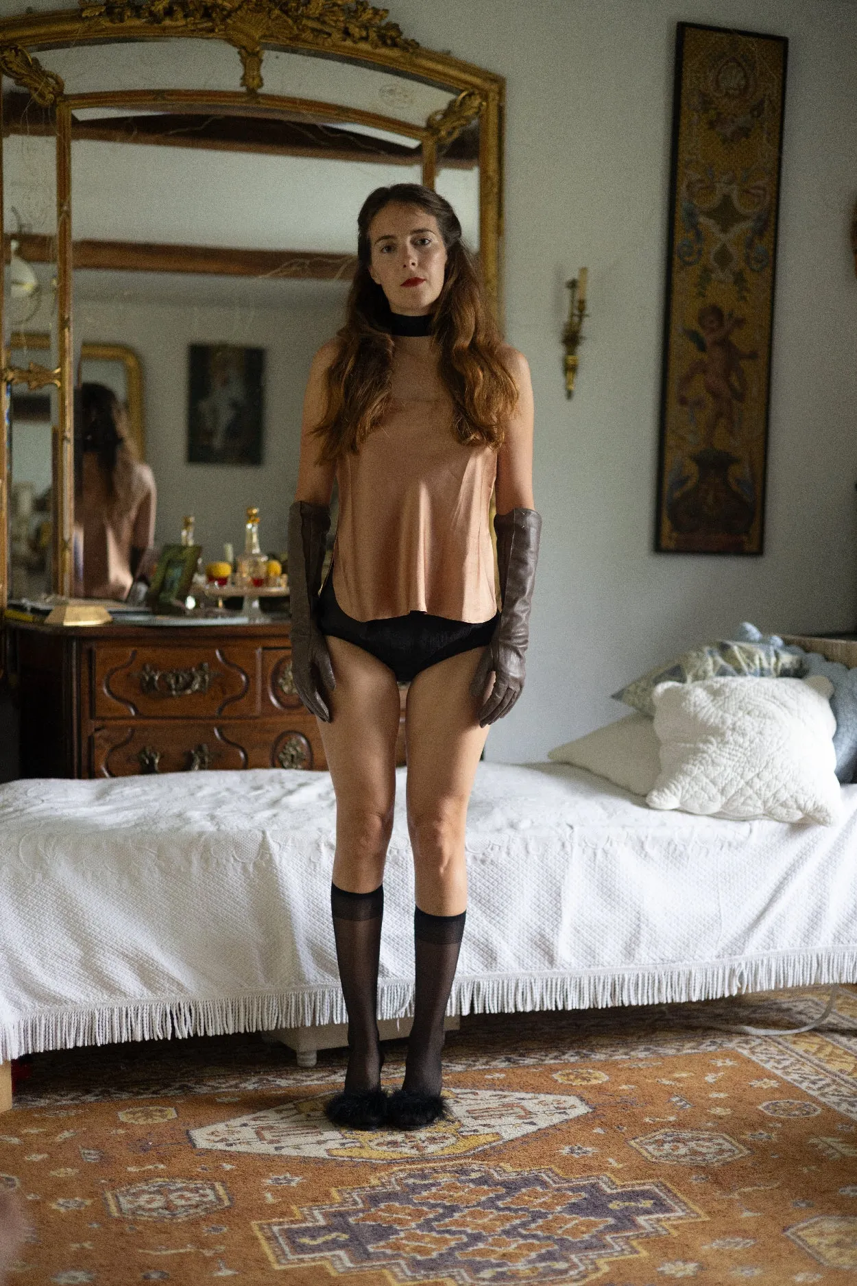 SILK CAMISOLE　BRONZE