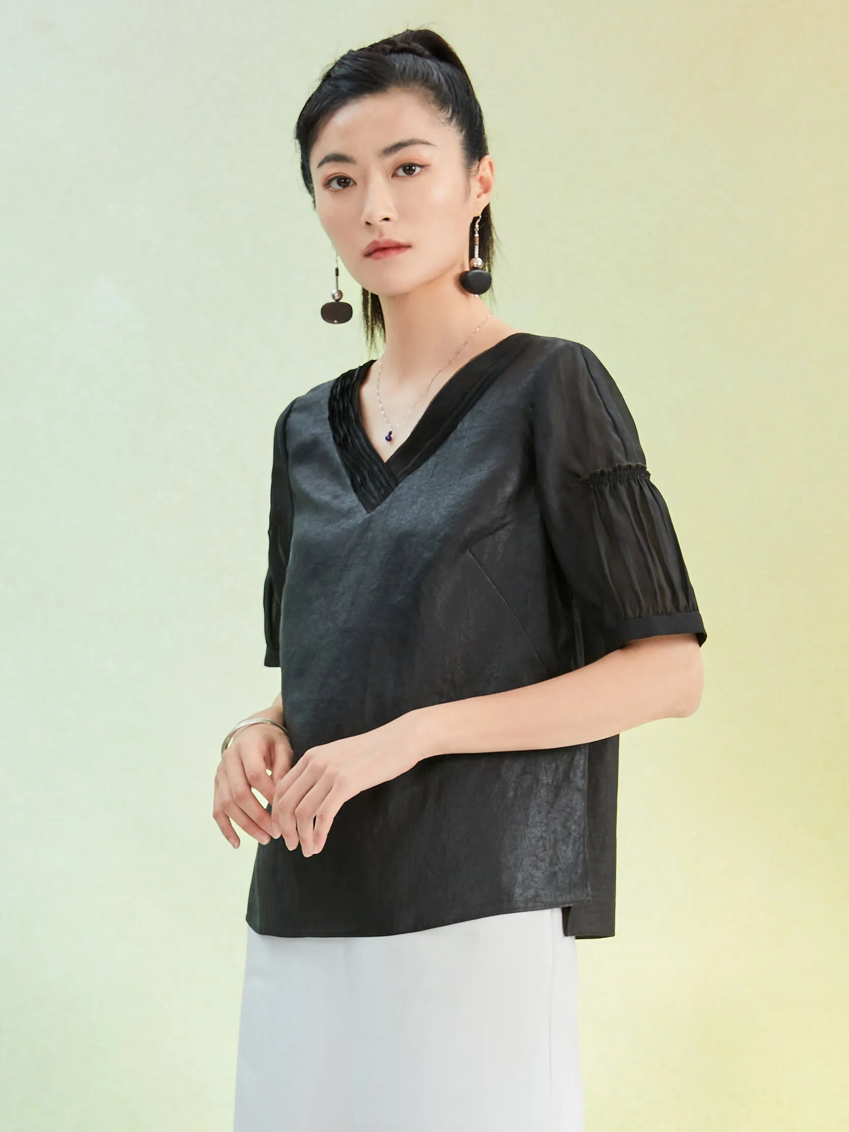Silk (Gambiered Guangdong Silk) Top