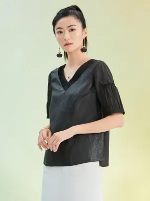 Silk (Gambiered Guangdong Silk) Top