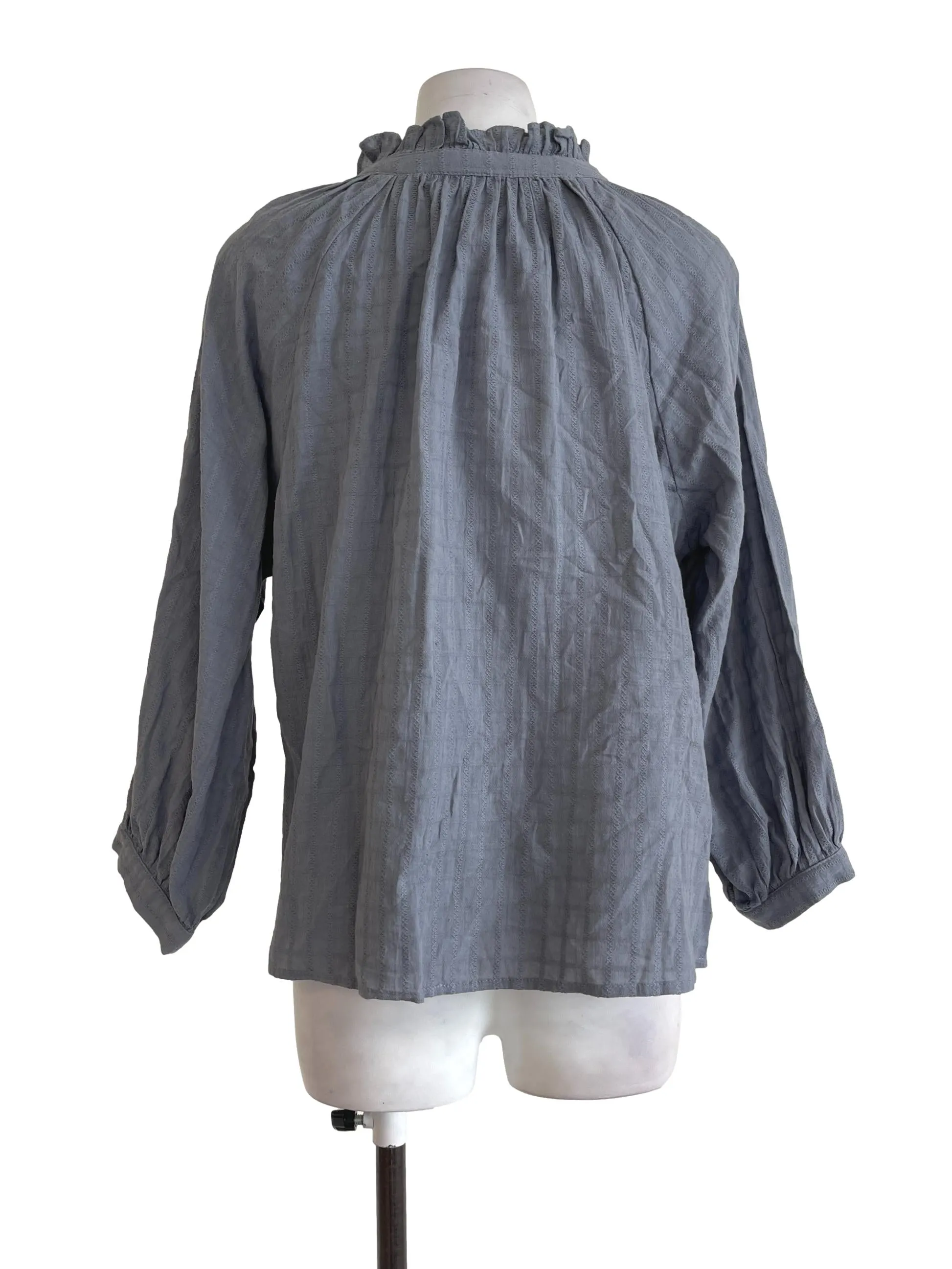 Slate Grey Button Blouse