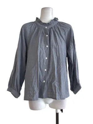Slate Grey Button Blouse