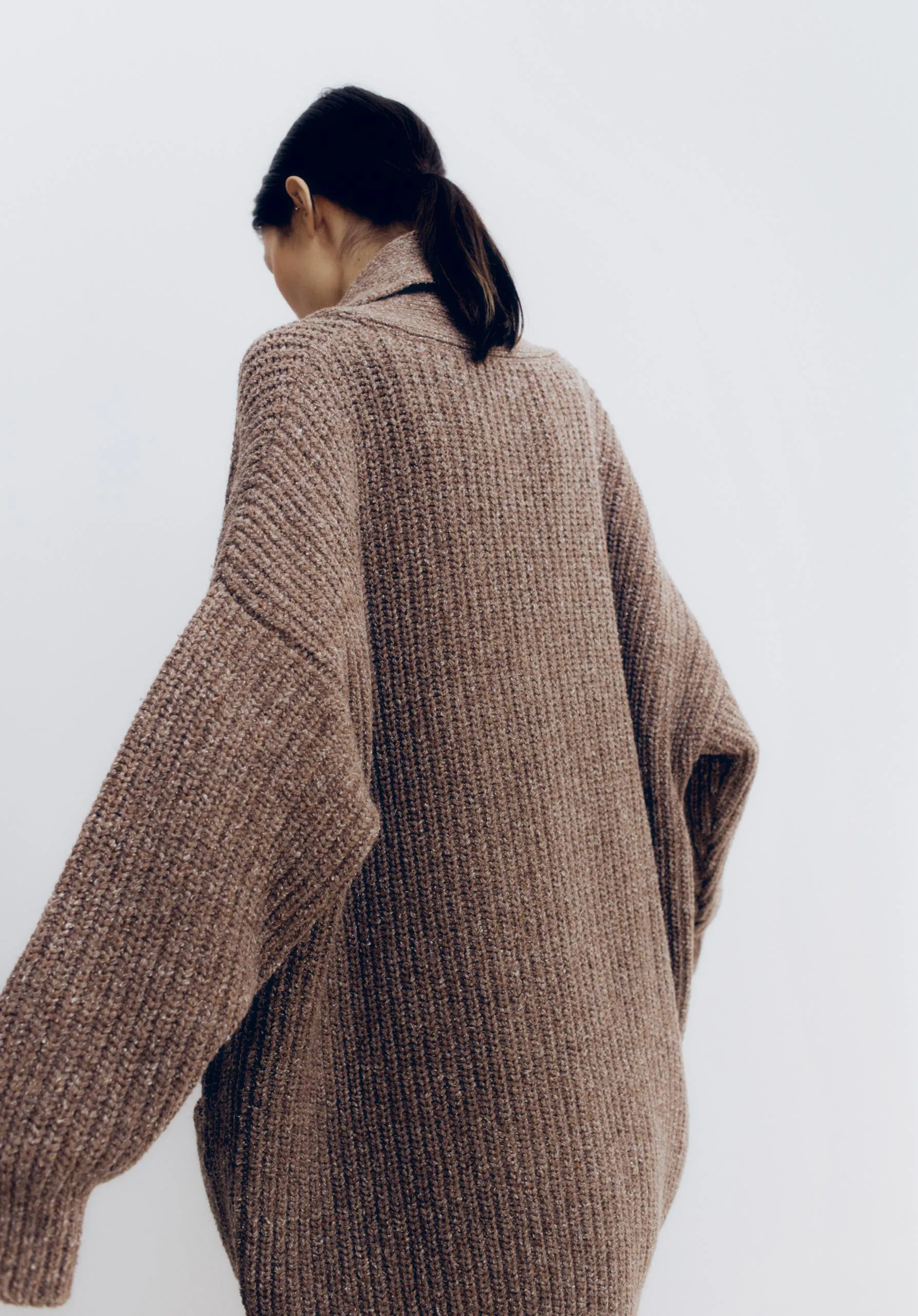 Soft Wool Coat, Deep Taupe