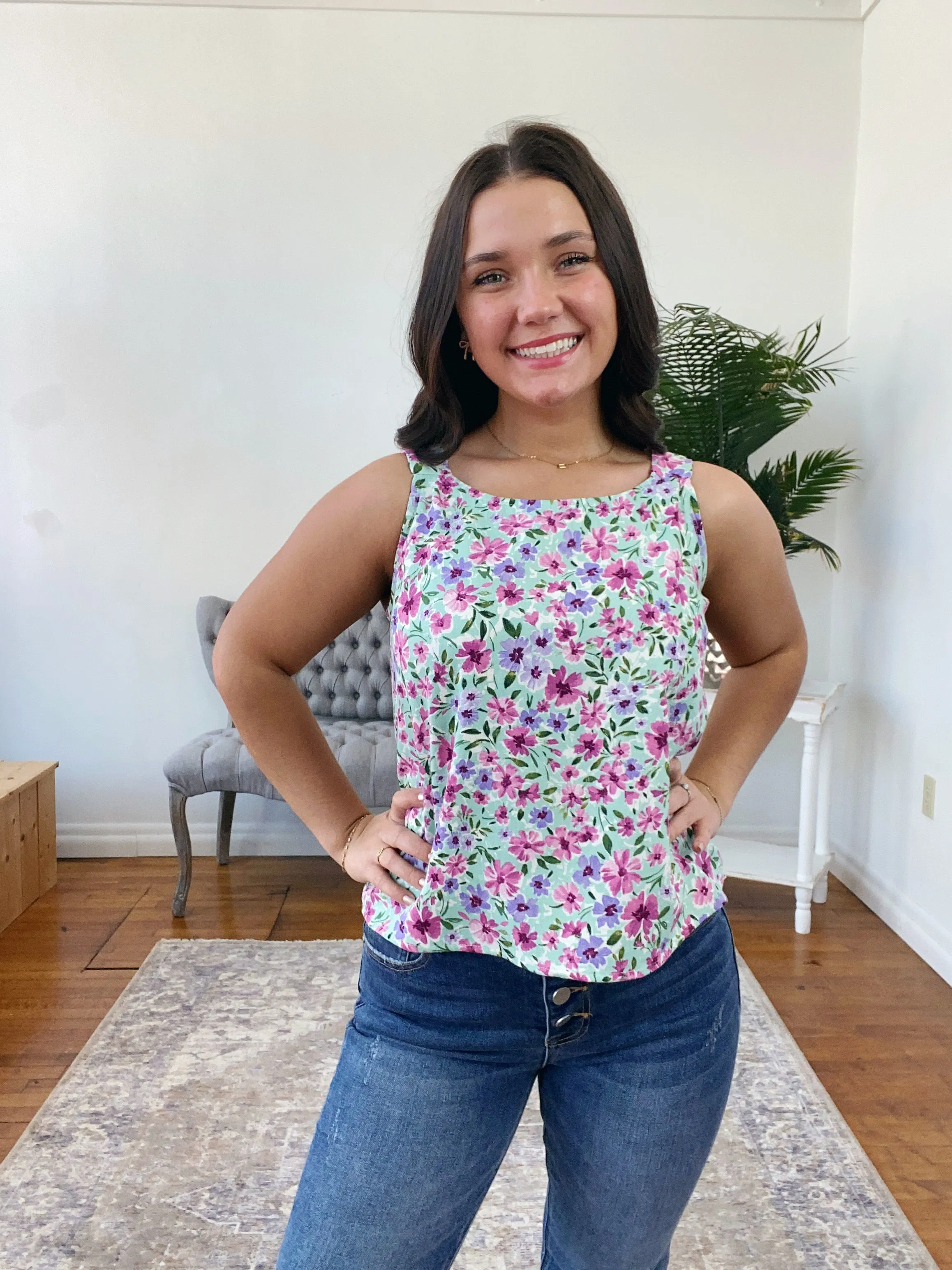 Stephanie Floral Tank FINAL SALE
