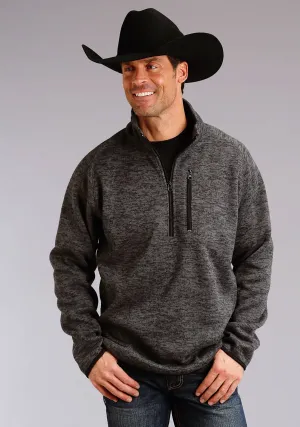 Stetson Mens Grey Polyester Bonded Pullover Jacket