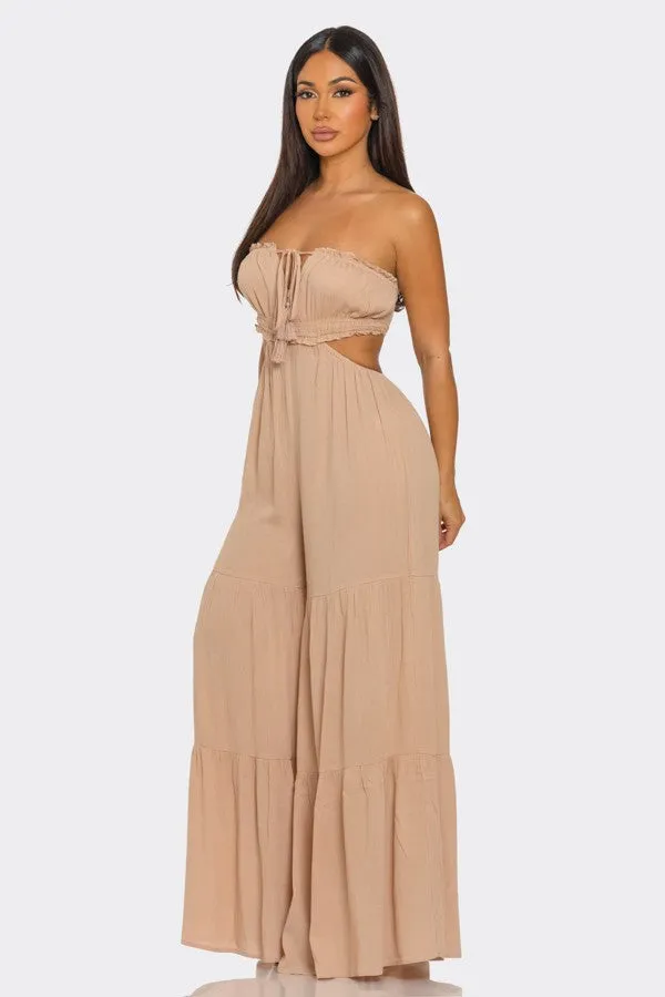 STRAPLESS JUMPSUIT
