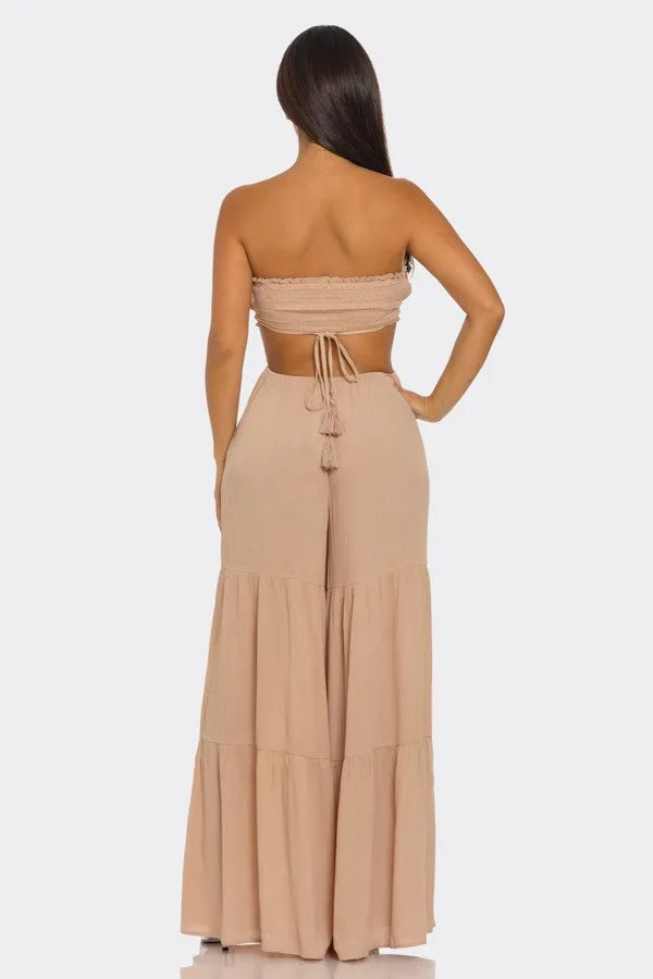 STRAPLESS JUMPSUIT