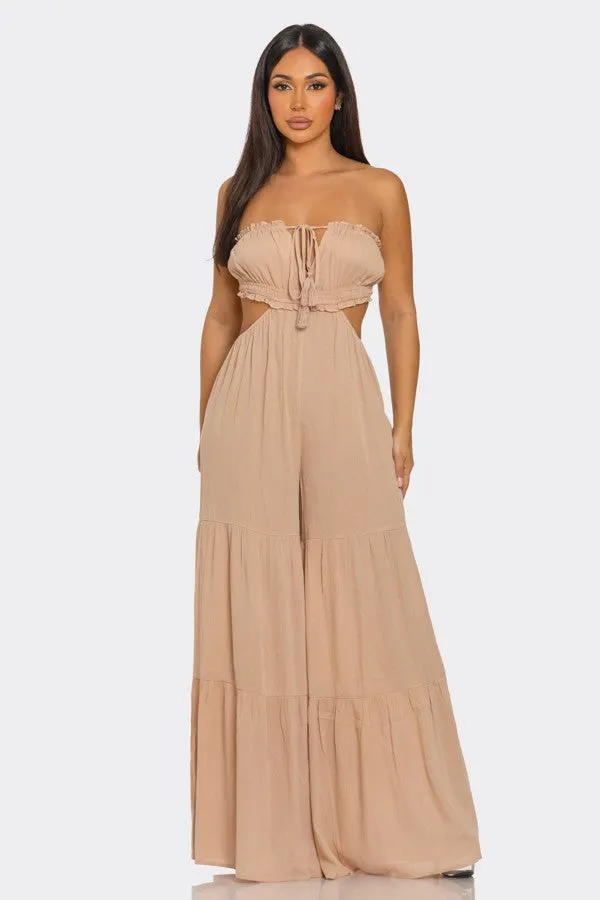 STRAPLESS JUMPSUIT