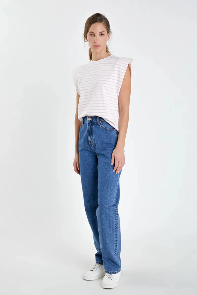 Striped Dramatic Sleeve Tee