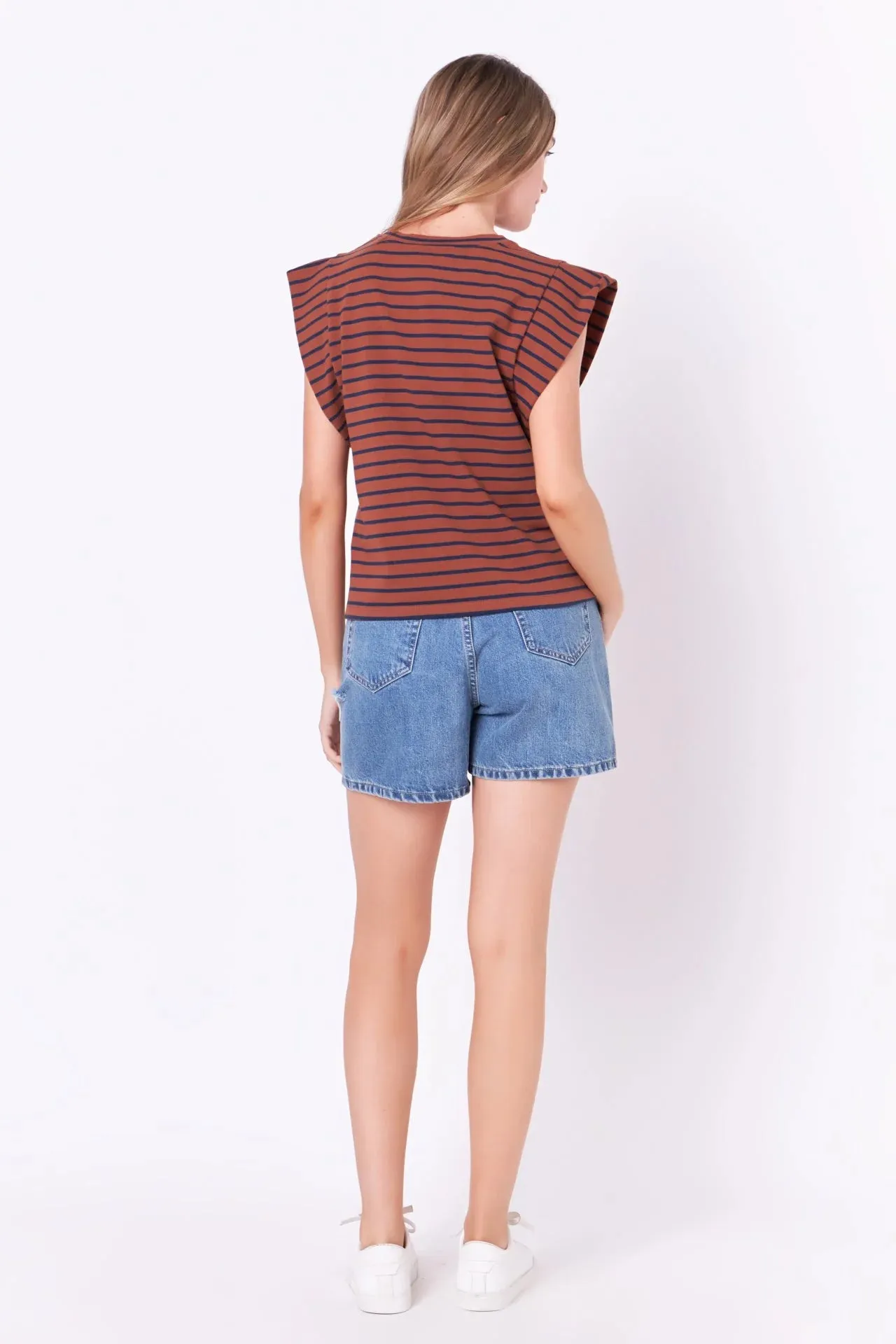 Striped Dramatic Sleeve Tee