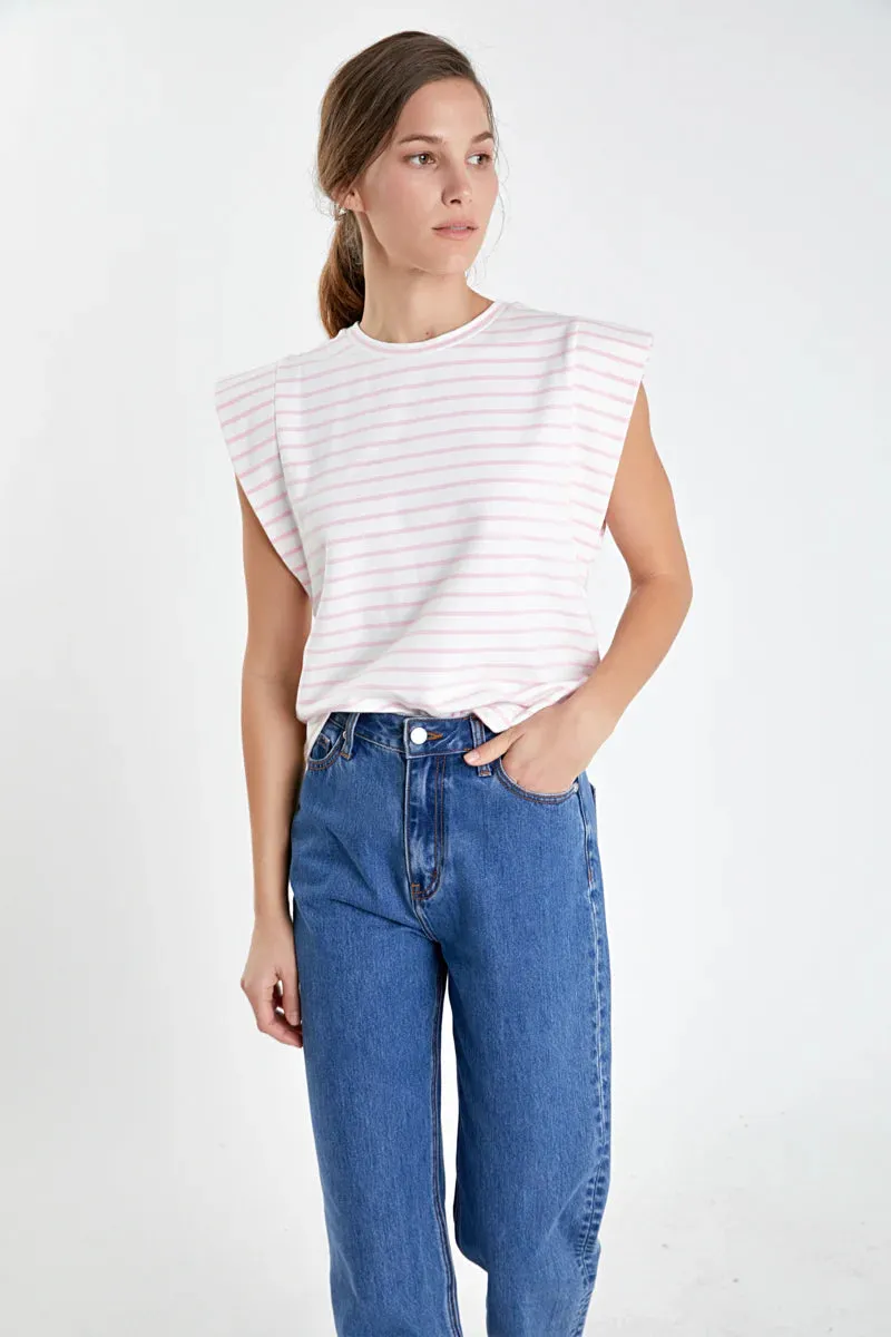 Striped Dramatic Sleeve Tee