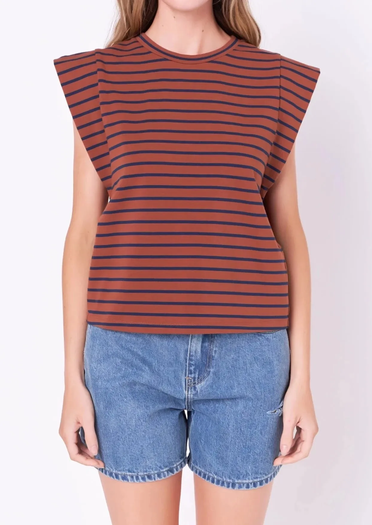 Striped Dramatic Sleeve Tee