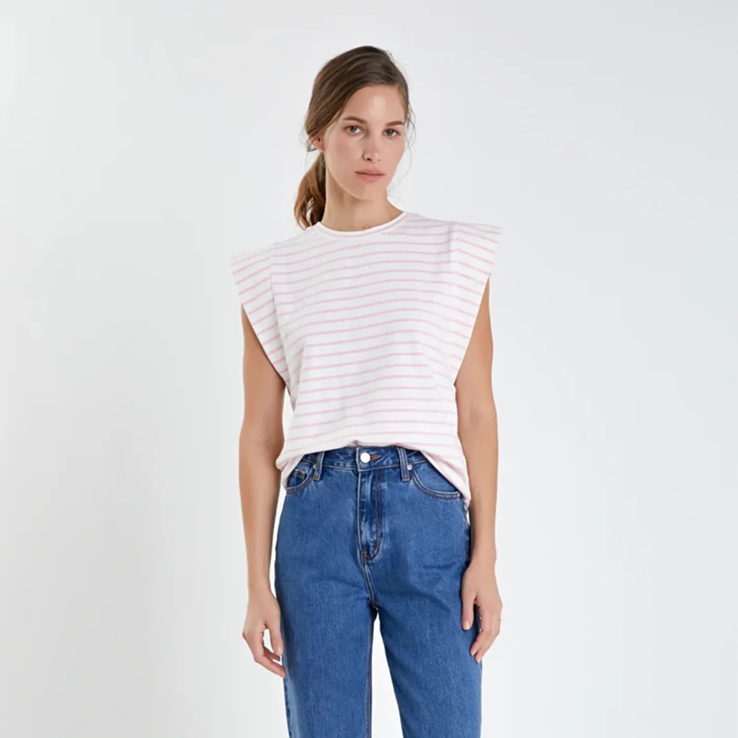 Striped Dramatic Sleeve Tee