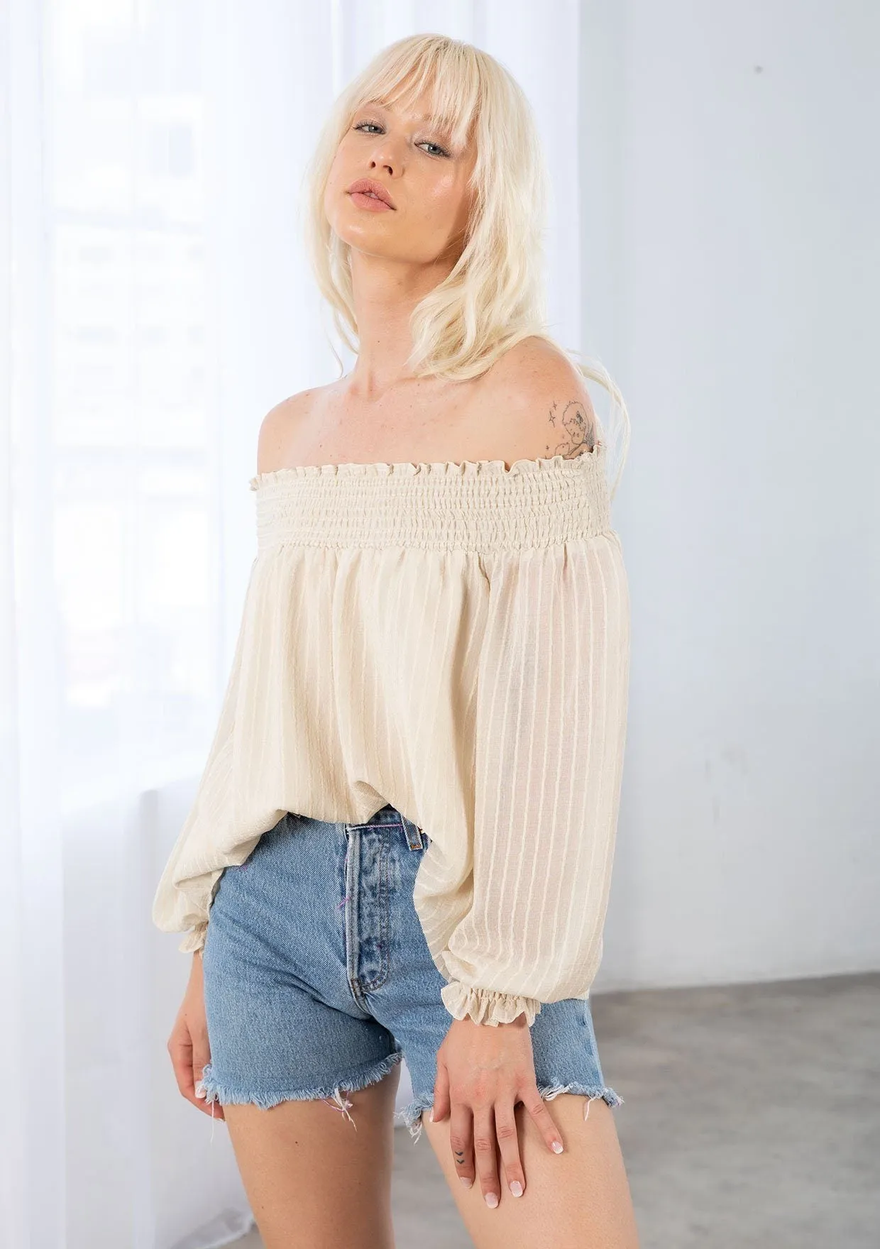 Sunny Afternoon Off Shoulder Top