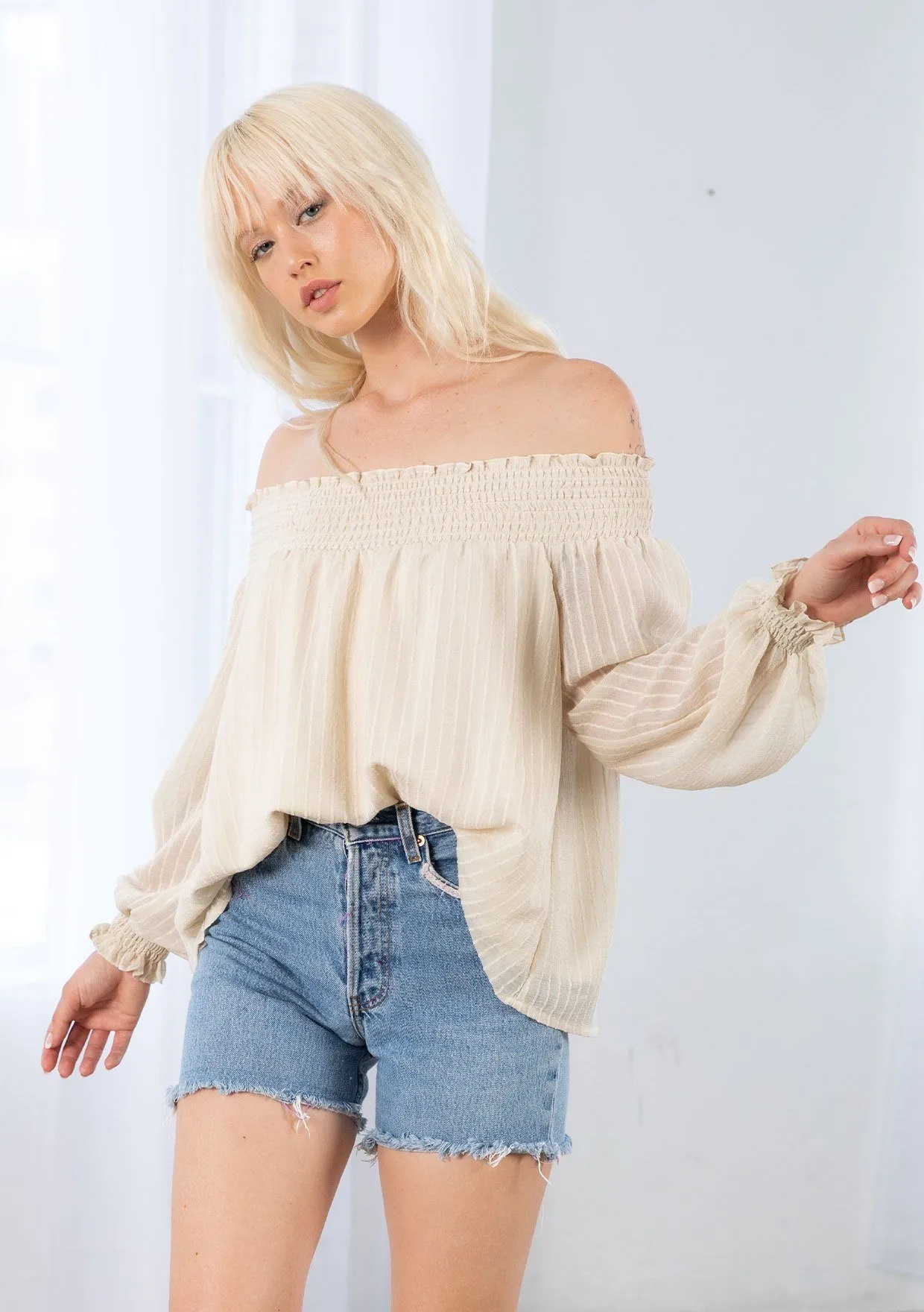 Sunny Afternoon Off Shoulder Top