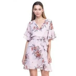 The Fall Feels Dress in Floral Light Pink