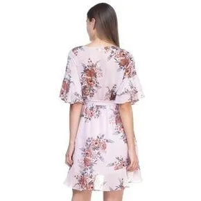 The Fall Feels Dress in Floral Light Pink