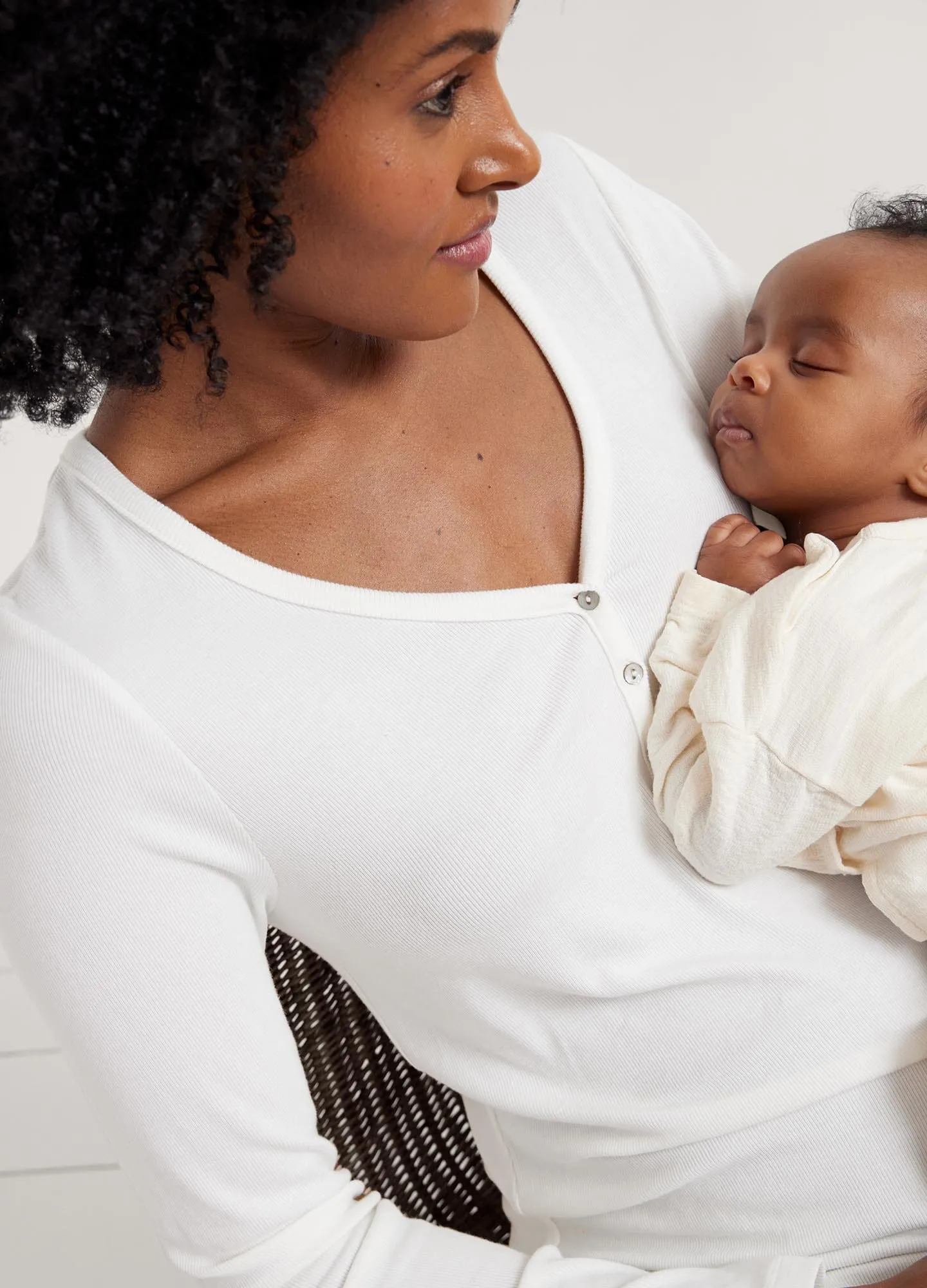 The Softest Rib Relaxed Nursing Henley
