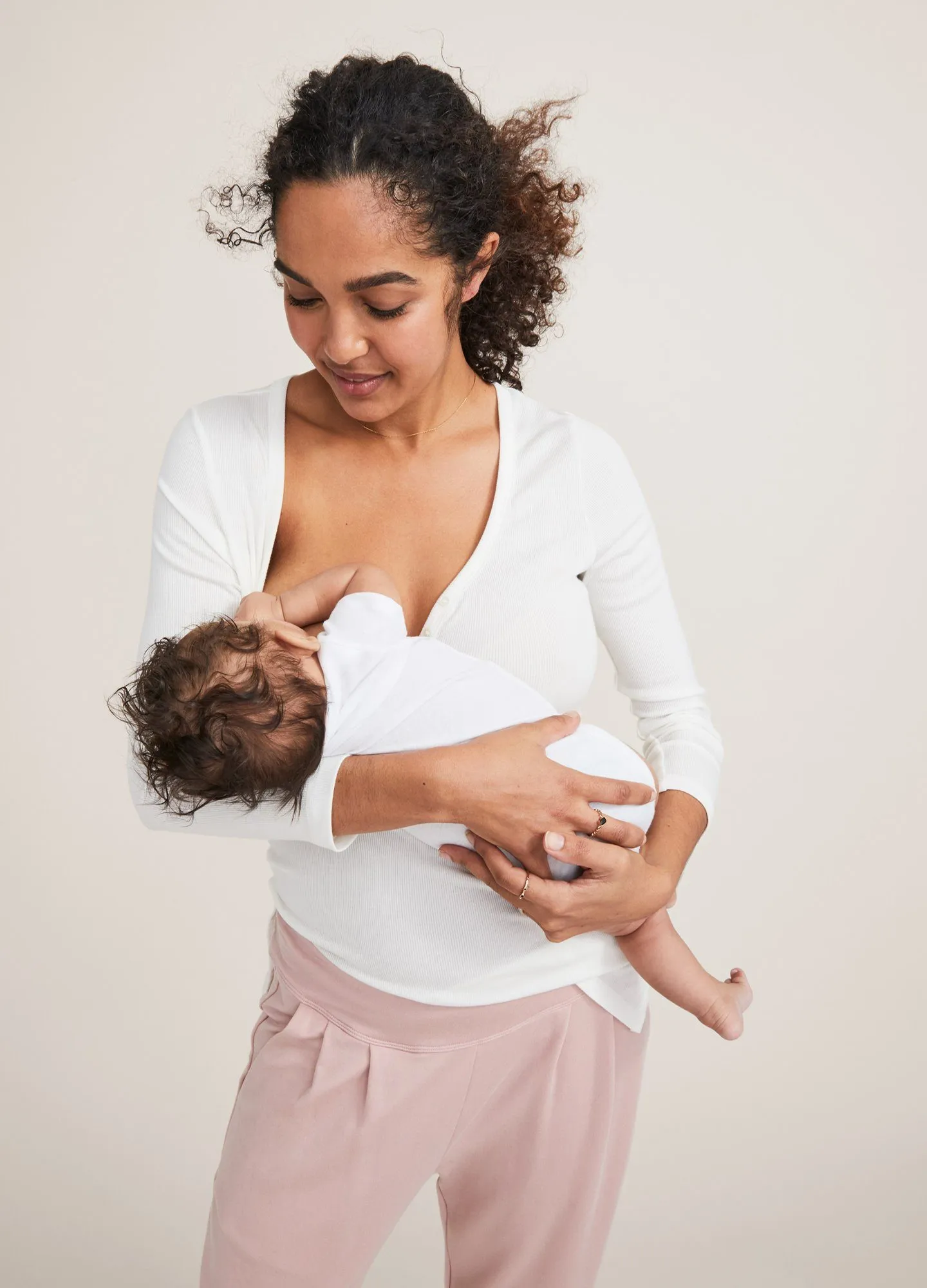The Softest Rib Relaxed Nursing Henley