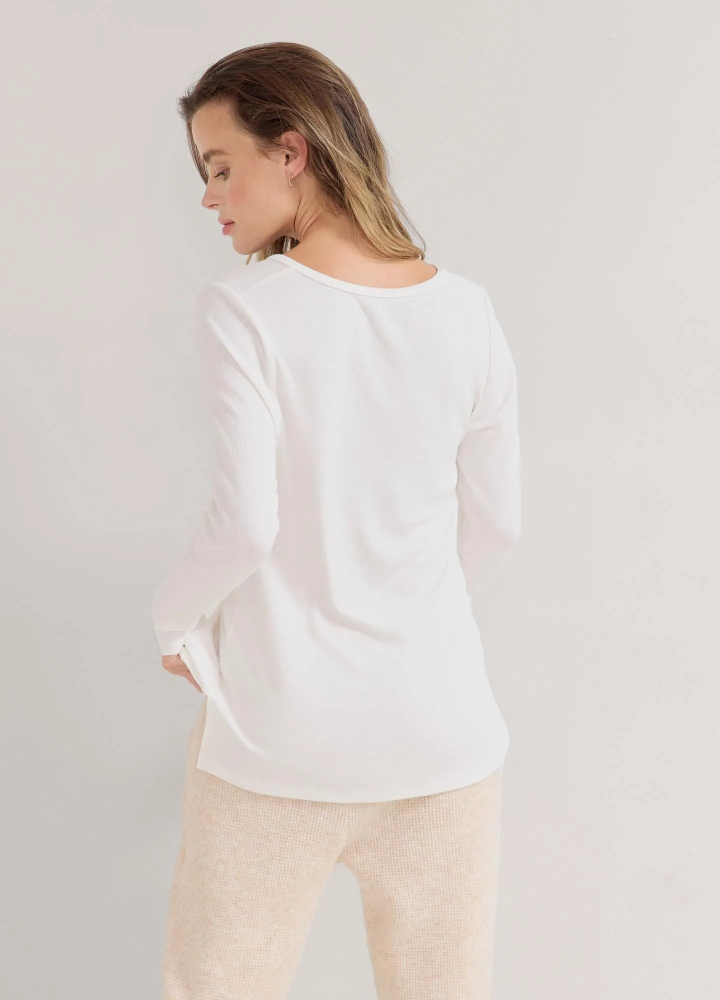 The Softest Rib Relaxed Nursing Henley