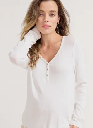 The Softest Rib Relaxed Nursing Henley