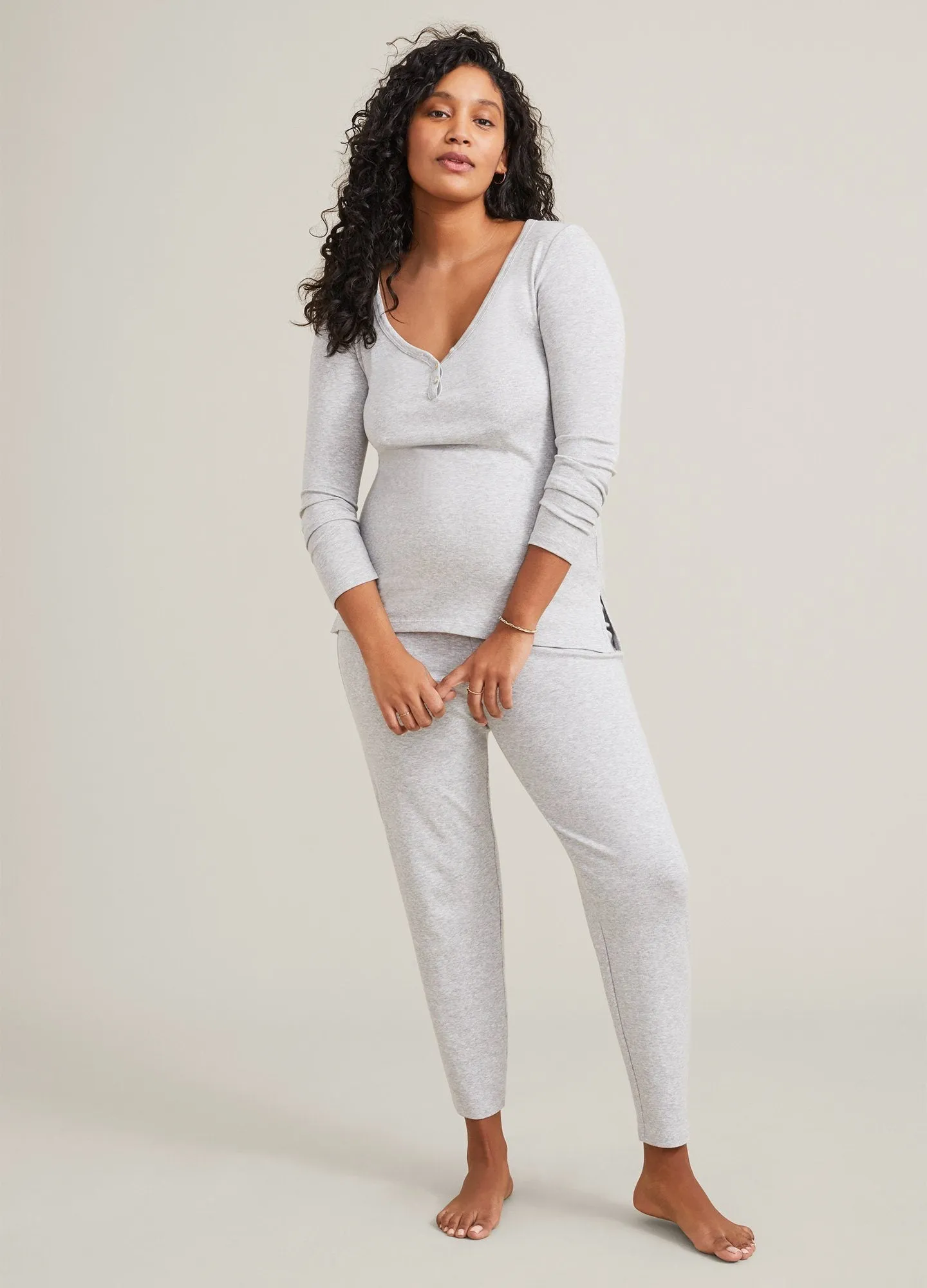 The Softest Rib Relaxed Nursing Henley