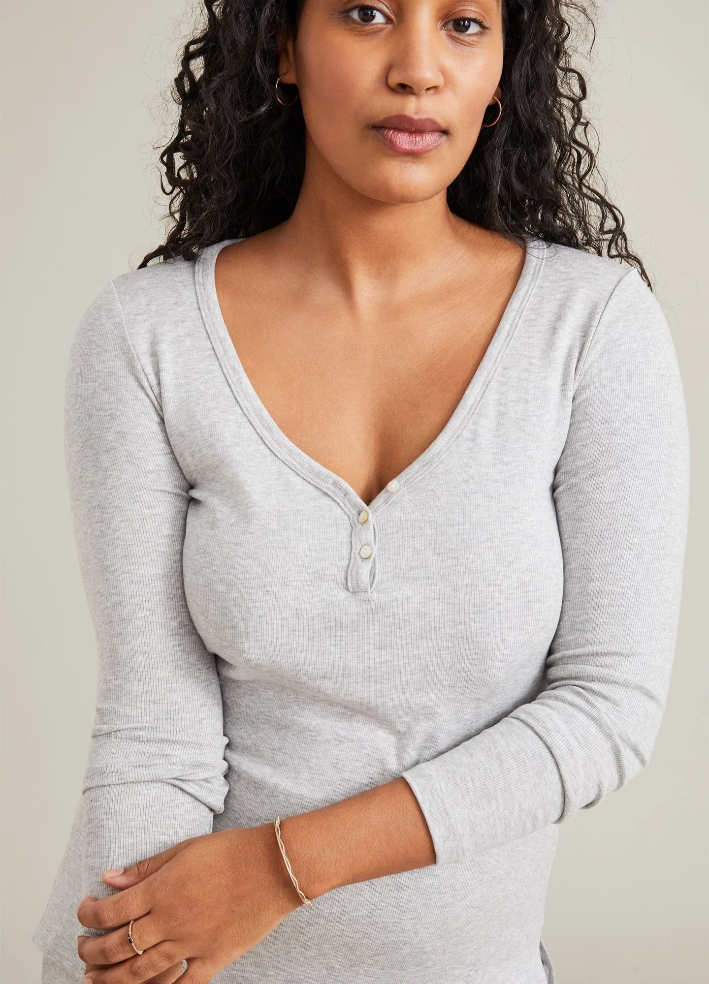 The Softest Rib Relaxed Nursing Henley