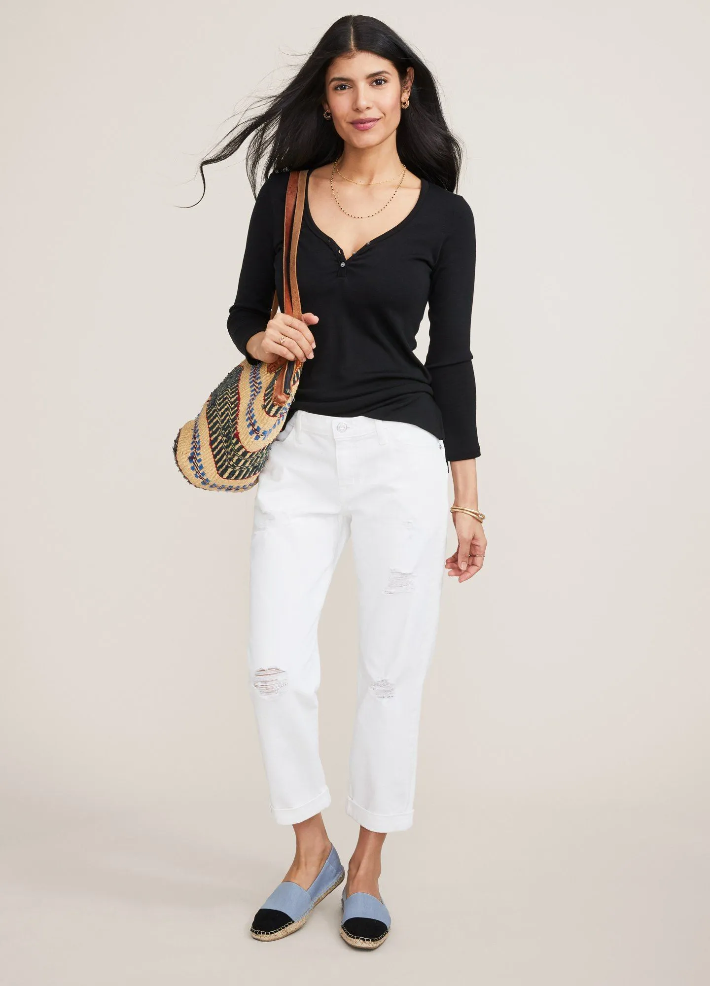 The Softest Rib Relaxed Nursing Henley
